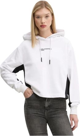 Karl Lagerfeld Hoodie - Dames - Hoodies - Wit - L - Katoen - Hoodies & sweatvesten