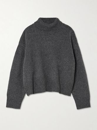 Nili Lotan Pullover A Collo Alto In Cashmere Tabitha - Grigio