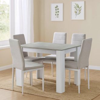 Dmora Tavolo Allungabile - 8 Posti Allungabile, Grigio Cemento, -, 190x90x78h cm Pucallpa