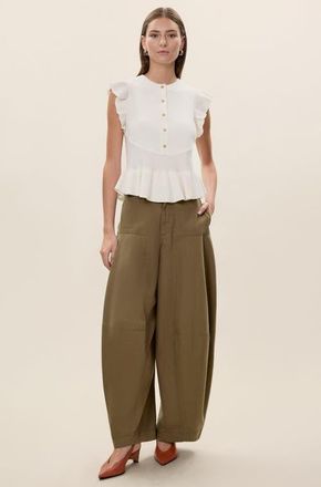 Rebecca Taylor Edith Garment Dyed Jean in Olive at Nordstrom, Size 0