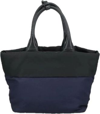 Prada Pre-owned Tote Bags, female, Blue, Size: ONE SIZE Pre-owned Convertible double tote