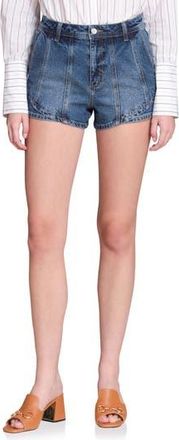 Avec Les Filles Layered Hem Denim Shorts in Dark Blue Wash at Nordstrom Rack, Size 26