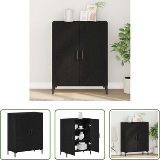 vidaXL vidaXL Credenza moderna - Credenza Rovere Nero 69,5 x 34 x 90 cm Legno multistrato