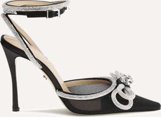 Mach & Mach D&eacute;collet&eacute; in raso con doppio fiocco decorato Woman 37.5