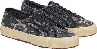 Superga Unisex Adult 2750 Tapestry Trainers (Grey/Off White/Blue) - Size UK 5.5