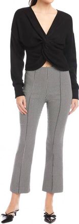 Fifteen Twenty Sigourney Pintuck Pants In Houndstooth