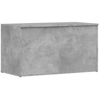 vidaXL Ba&uacute;l Almacenaje Madera Contrachapada Gris Hormig&oacute;n 84x42x46 Cm Vidaxl