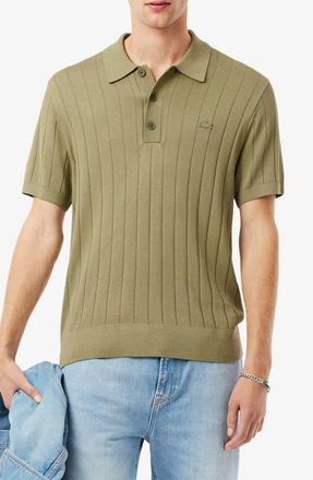 Lacoste Classic Fit Rib Polo in Olive at Nordstrom, Size 4