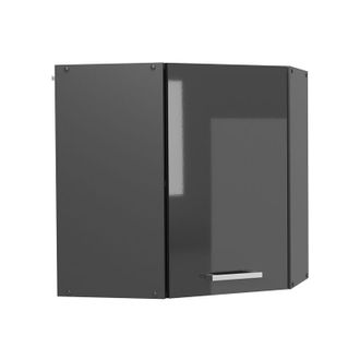 Vicco Armario Colgante De Esquina R-line, Antracita Alto Brillo, 57 Cm