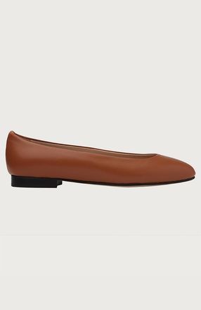 andrea carrano Baby Ballet Flat in Cognac Leather at Nordstrom, Size 39.5