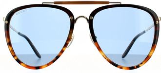 Gucci Aviator Havana Blue Sunglasses
