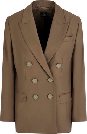 A|X Armani Exchange Blazer doppiopetto - Marrone