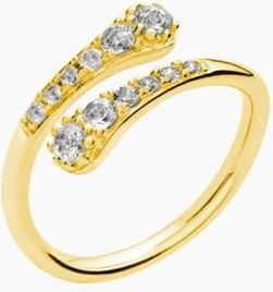 Lucy Quartermaine Skinny Drip Cross Over Ring in Gold Vermeil at Nordstrom, Size 8.5