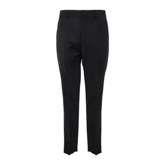 Lanvin Broeken, Heren, Blauw, M, Wol, Cigarette Broeken