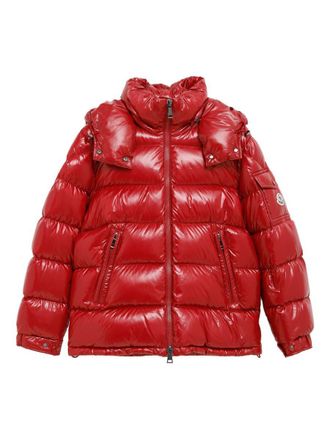 Moncler Glossy Red Maire Down Jacket With Hood
