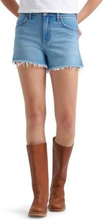 Wrangler Cowboy High Waist Denim Cutoff Shorts in Riyah at Nordstrom, Size 24