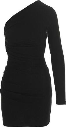 Dsquared2 Black Draped One Shoulder Dress