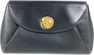 Cartier Navy Leather Clutch Bag Pouch (Pre-Owned)