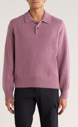 Corridor Brushed Baby Alpaca Blend Polo Sweater in Plum at Nordstrom Rack, Size Xx-Large