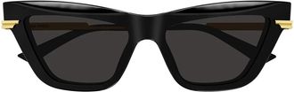 Bottega Veneta Sunglasses Bv1241 S 001 Black/Dark Grey Unisex