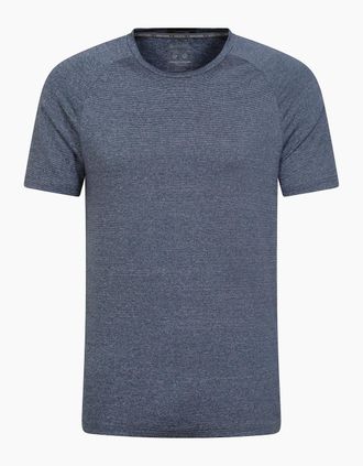 Mountain Warehouse Mens Mountain Warehouse Mens Agra Striped IsoCool T-Shirt - Navy - Size: 36