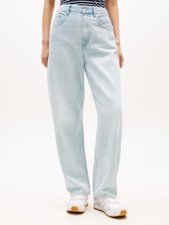 Tommy Hilfiger Weite Jeans TOMMY HILFIGER, Damen, Gr. 25, L&auml;nge 28, tam, Denim/Jeans, Obermaterial: 100% Baumwolle, unifarben, weit kurz, Jeans Weite Jeans, mit 5-Po