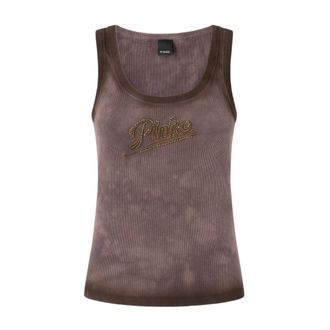 Pinko Sleeveless Tops, female, Brown, Size: XS Cosmopolitan Canotta