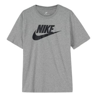 Nike Sportswear Alphabet Logo Printing Round Neck Short Sleeve Gray BV0629-063