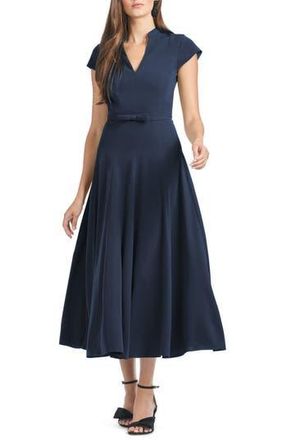 Sachin & Babi Marian Fit & Flare Midi Cocktail Dress in Midnight at Nordstrom Rack, Size 2