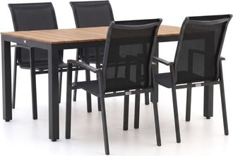 Forza Furniture Forza Centallo/Fidenza 160cm dining tuinset 5-delig stapelbaar