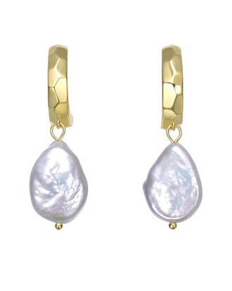 Genevive 14K Pearl Dangle Earrings