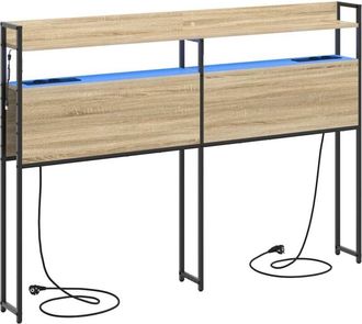 vidaXL Headboard with Shelf Sonoma oak 140 cm Engineered wood vidaXL