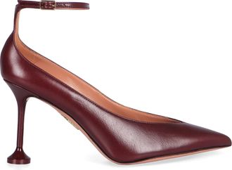 Aquazzura Womens Decollete Strong In Leather - Dark Red - Size EU 39