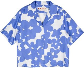 Marni All Over Print Silk Shirt, Brand Size 40 (US Size 8)
