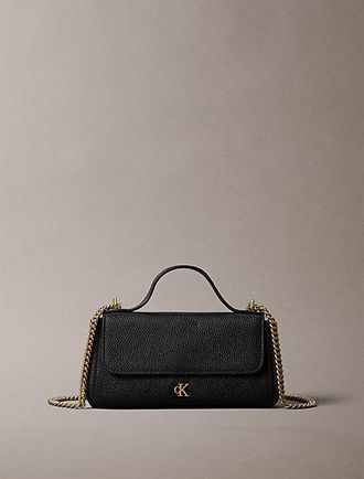 Calvin Klein Clutch Con Cadena Y Monograma De Piel