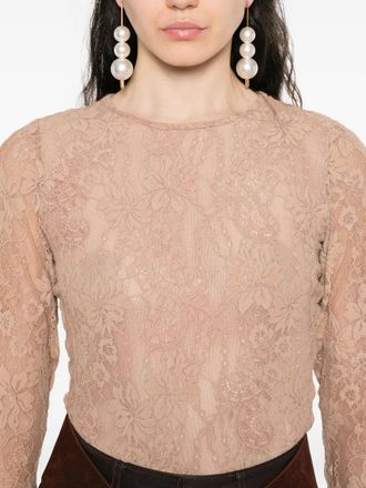 Zimmermann Womens Floral-Lace Bodysuit Aw25 W