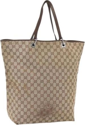 Gucci Pre-owned Tote Bags, female, Beige, Size: ONE SIZE Pre-owned Tote Bag