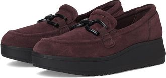 Clarks Zylah Top Womens Flat Shoes Plum Suede : 5.5 B - Medium