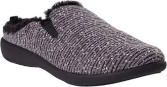Revitalign Dundee Cozy Chenille Faux Fur Lined Slipper in Charcoal at Nordstrom, Size 6