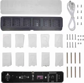 OEM Kit De Reloj Despertador Digital Led, Fuente Grande, Pantalla De 6 D&iacute;gitos, M&oacute;dulo De Espectro De M&uacute;sica Electr&oacute;nica Semiacabado, Multifuncional, Con 