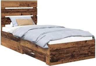 vidaXL Estructura De Cama Con Caj&oacute;n Madera Vieja 90 X 200 Cm Vidaxl
