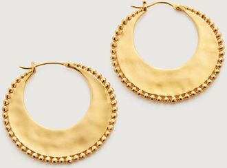Monica Vinader Gold Deia Beaded Large Hoop Earrings