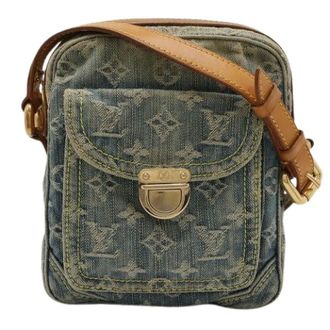 Louis Vuitton Pre-owned Cross Body Bags, female, Blue, Size: ONE SIZE Pre-owned Denim Cross Body Bag