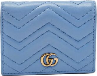 Gucci Portemonnee met GG-logo - Blauw