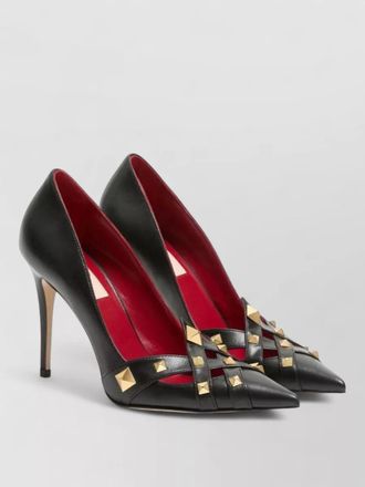 Valentino Garavani leather pumps studded design stiletto heel