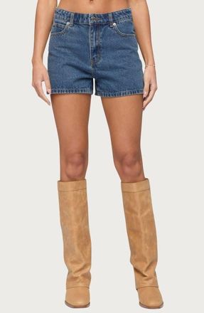 Edikted Milena Denim Shorts in Blue-Washed at Nordstrom, Size X-Large