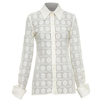 Sportmax Sava crochet sheer shirt