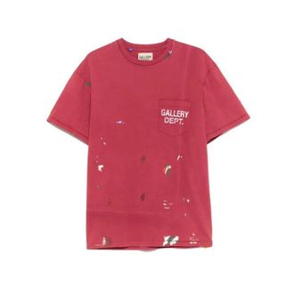 Gallery Dept. T-Shirts, male, Red, Size: XL Vintage Logo Painted Tee