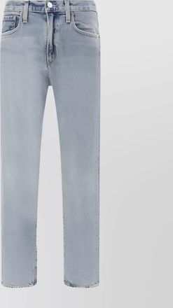 A Gold E waist belt loops skinny five-pocket trousers