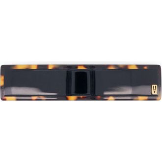 Alexandre de Paris Notre Dame Acetate Barette in Black Tortoiseshell at Nordstrom